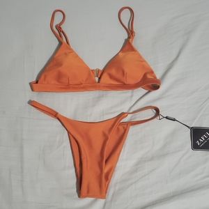 zaful orange bikini